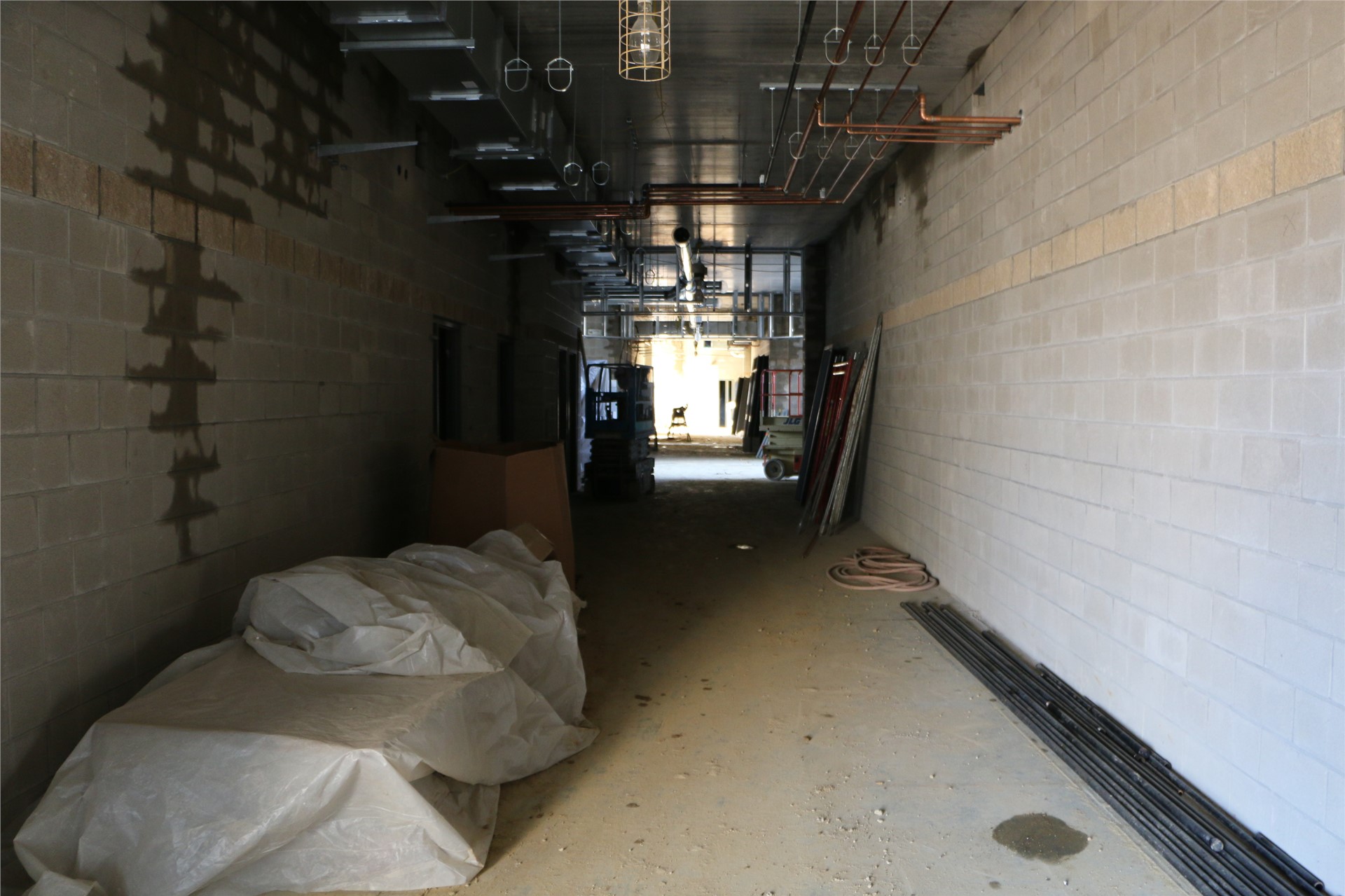 The first floor going towards the west academic wing from the east academic wing