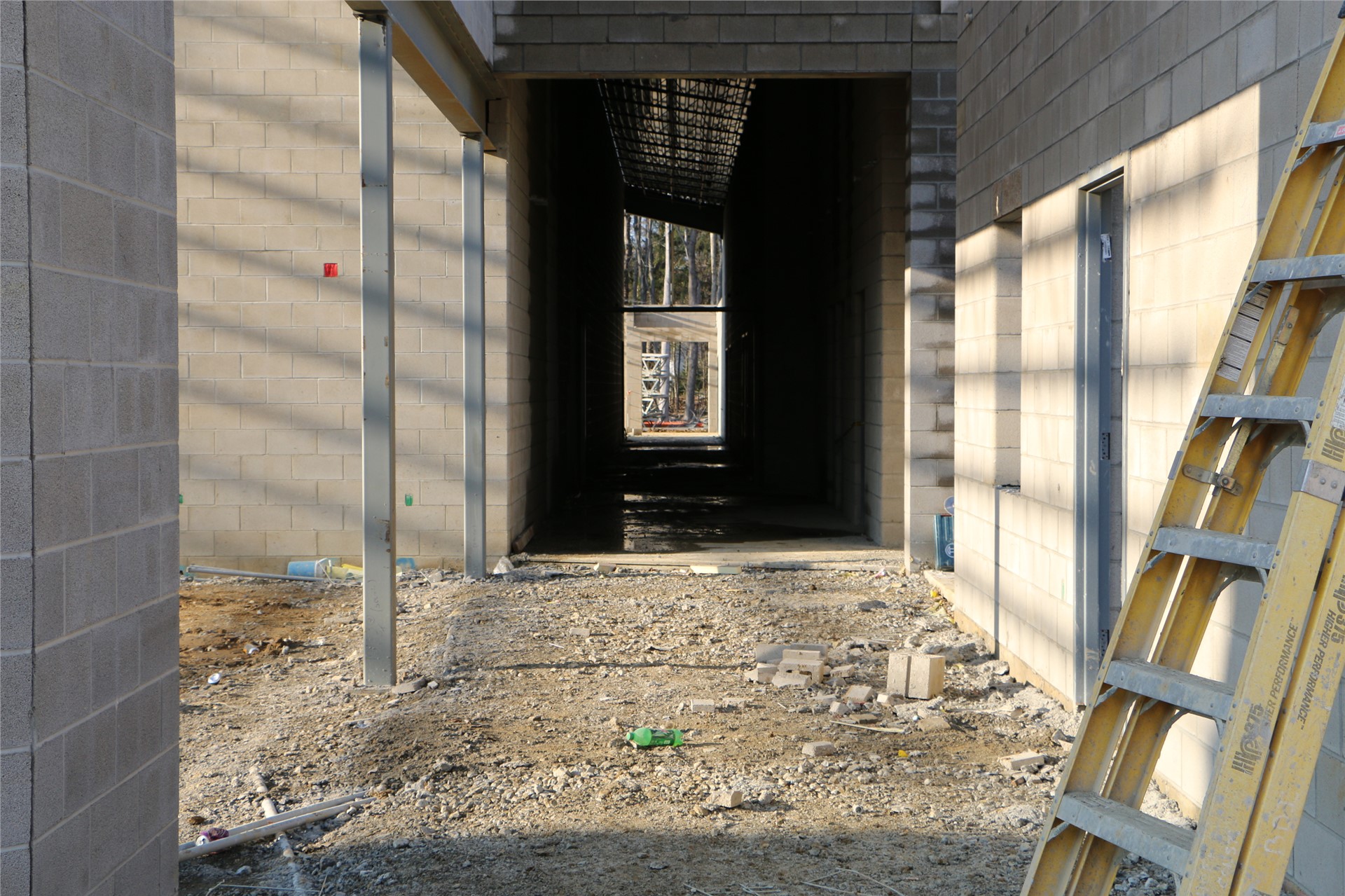 Corridor between the gymnasium and health/physical education classrooms
