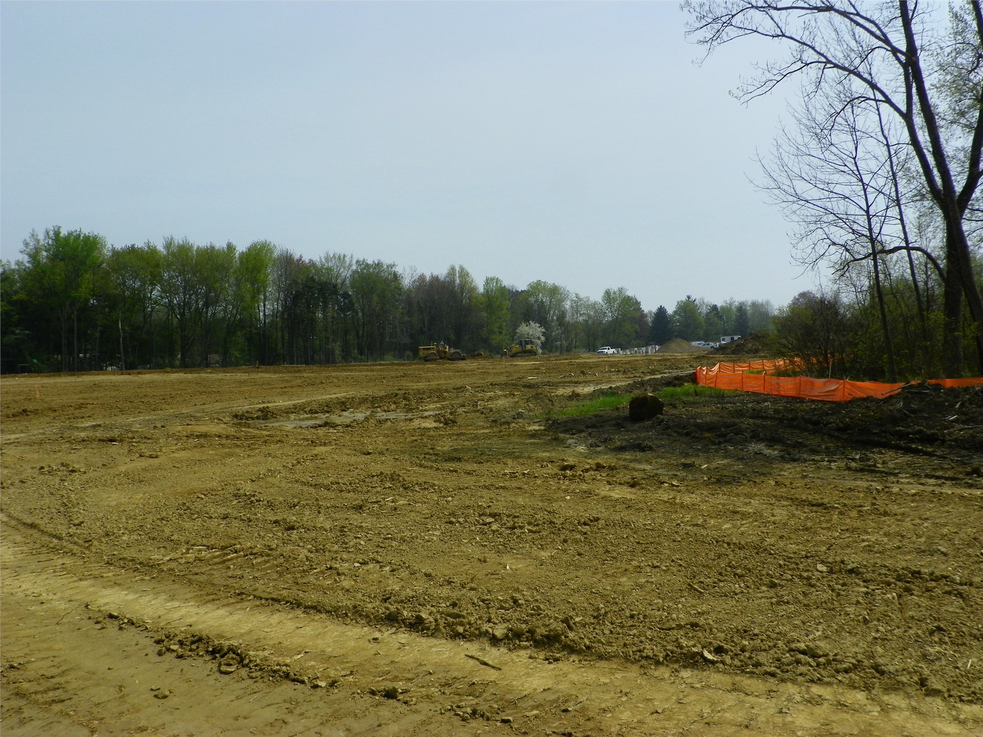 Another view of Site of Arts wing (tractors near staff parking lot) (Northeast corner of property)