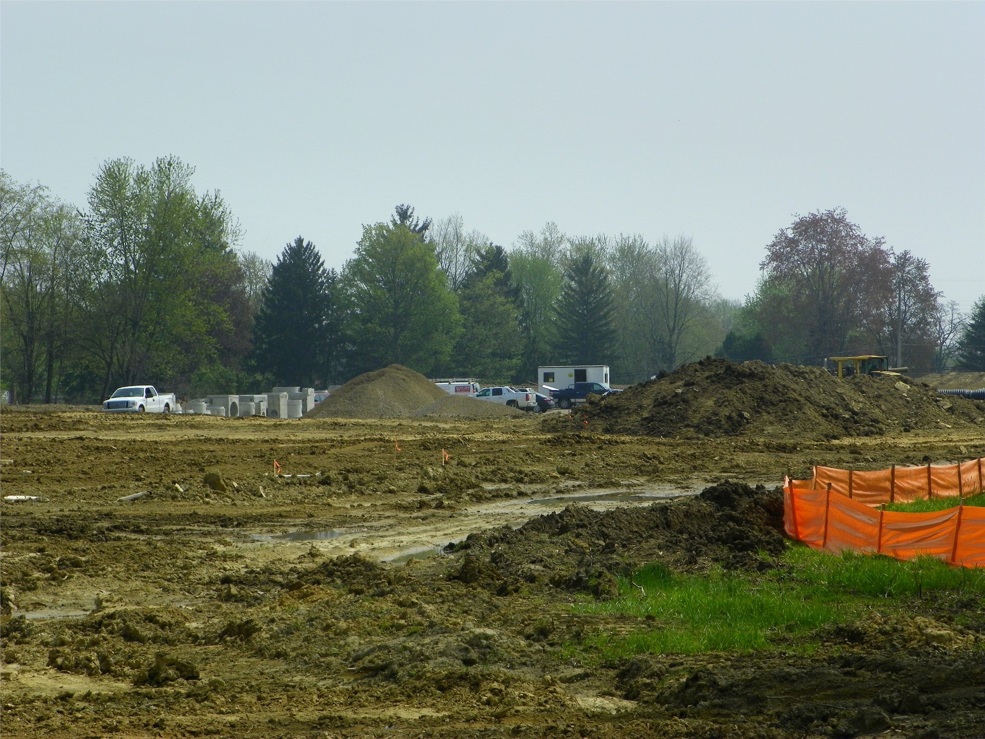 Moving dirt to create the pad for the new high school