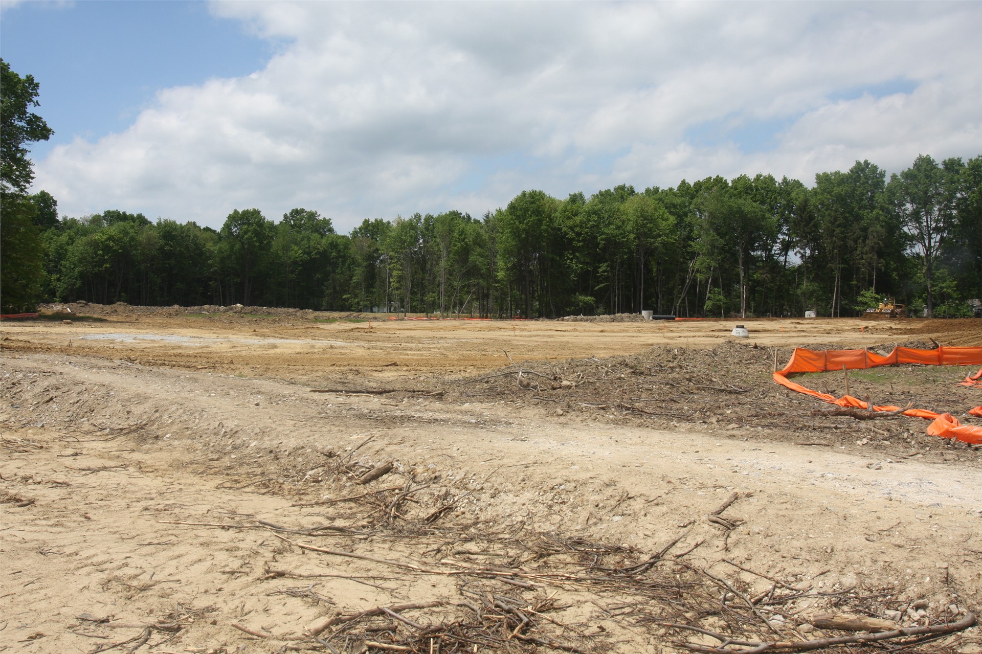 Area where pad for athletics wing will exist