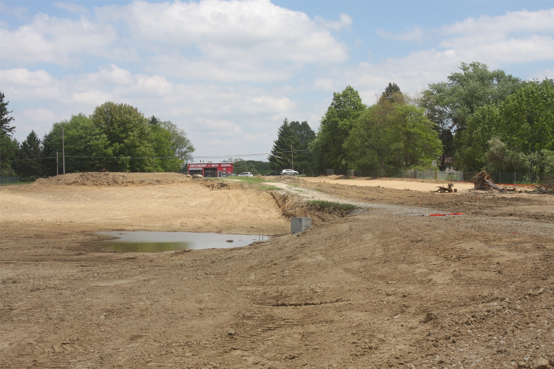 Another image of main drive/retention basin