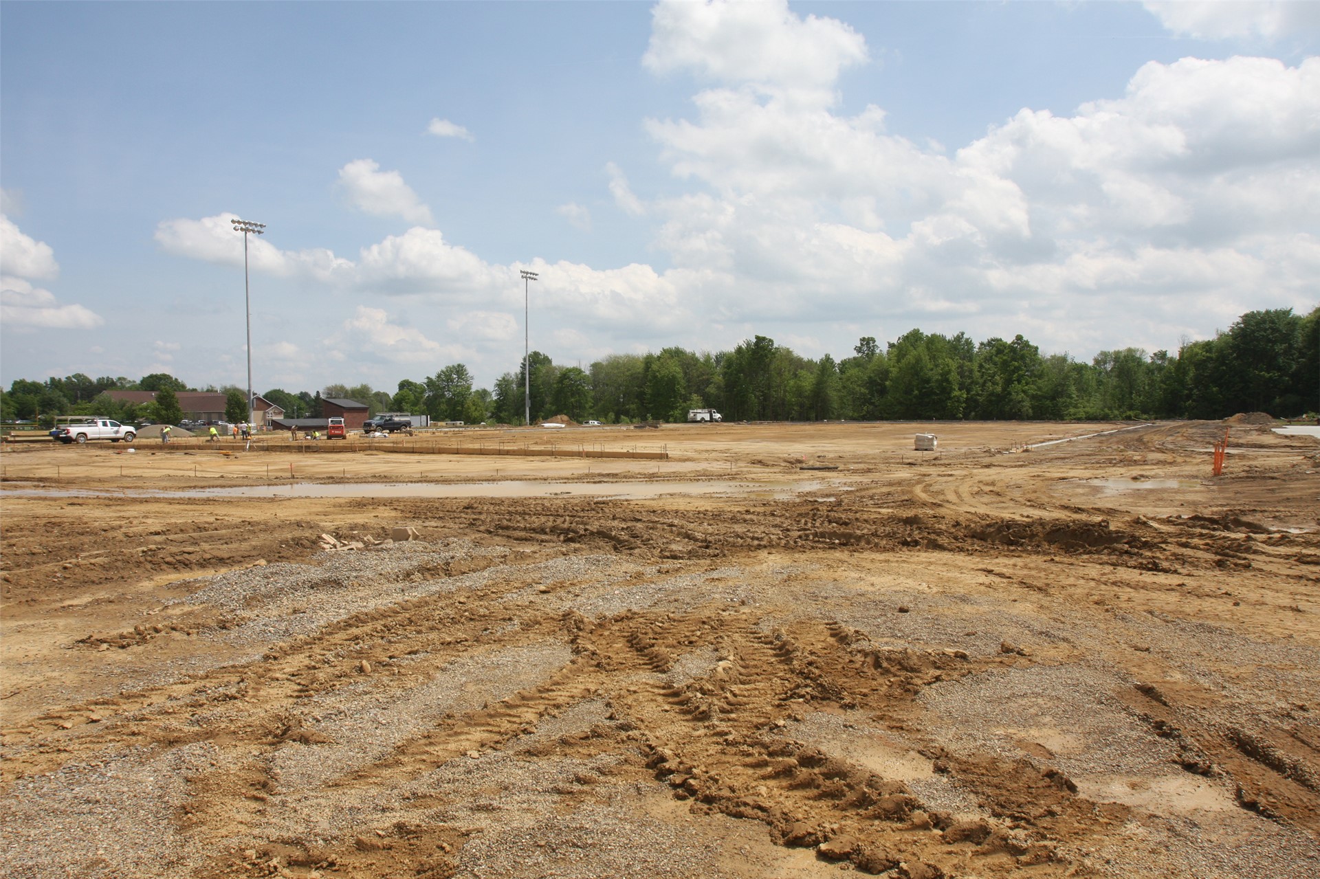 Oblique view of stadium field from Northwest corner (home side, closest to locker room)