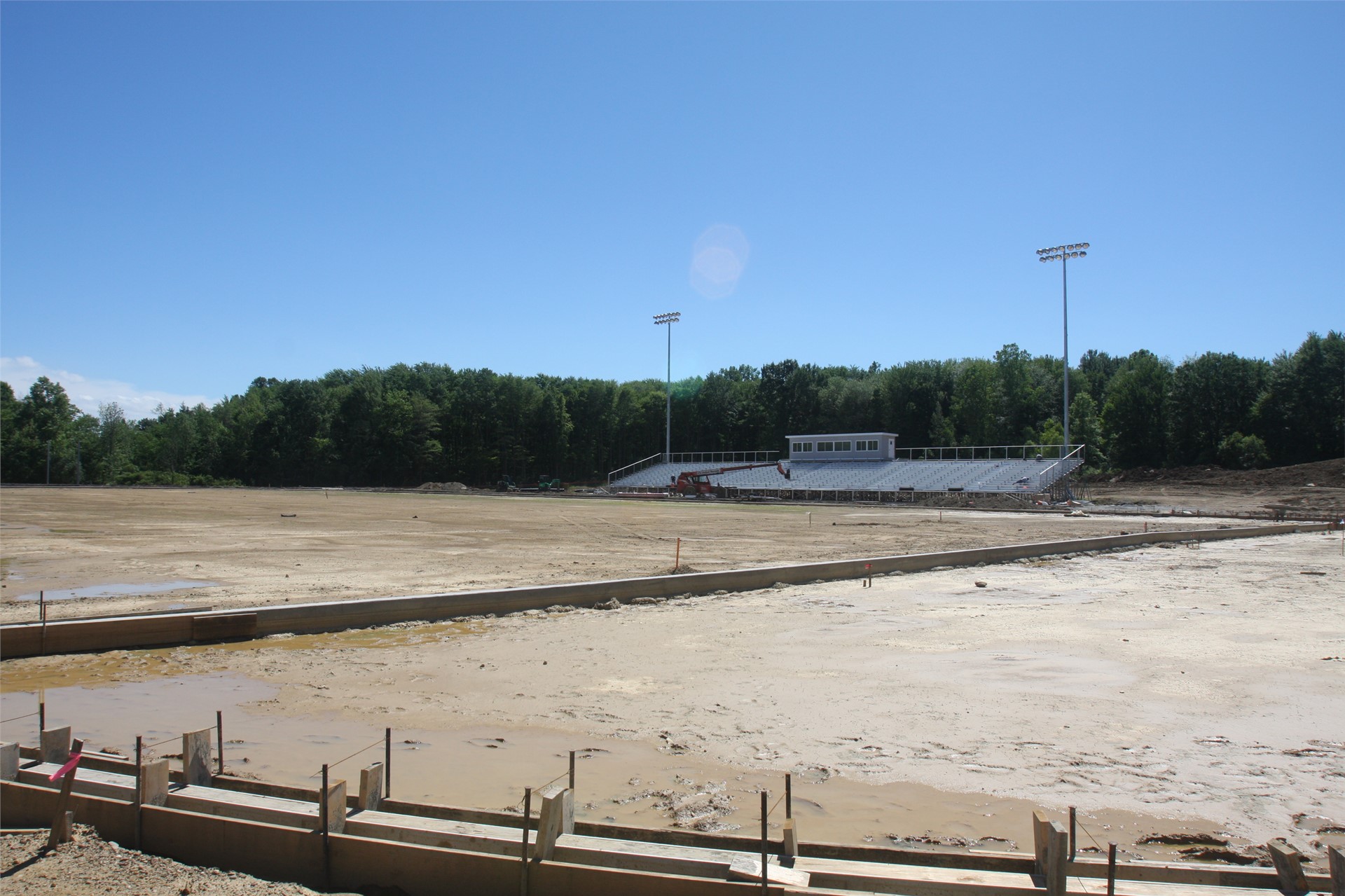 View of home side from northeast corner of track