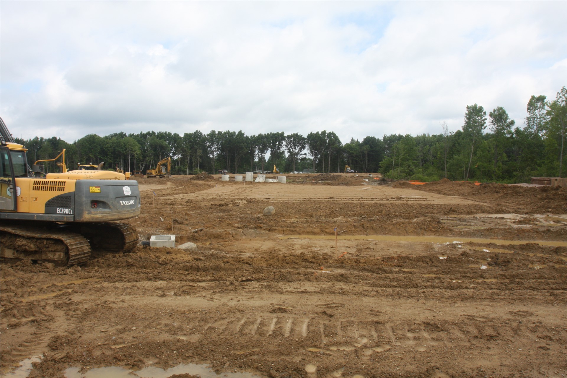 View of parking lot facing new high school