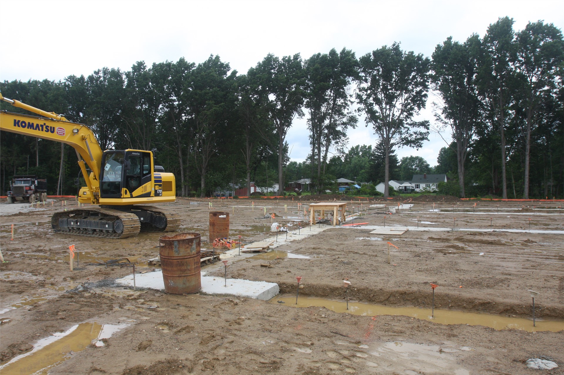 West side of the academic wing (footers underway)