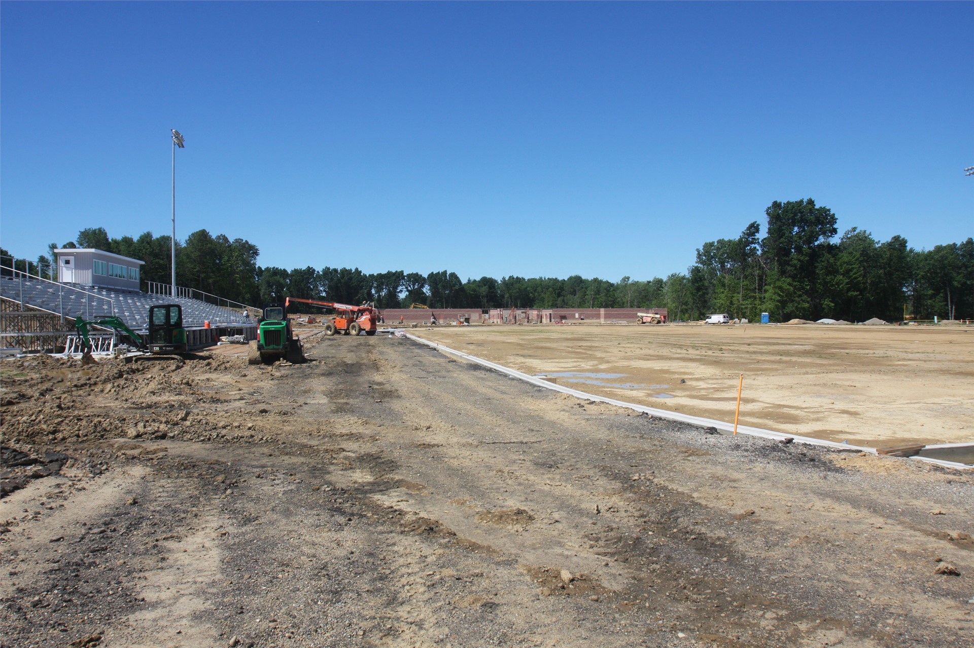 View of home sideline/stands