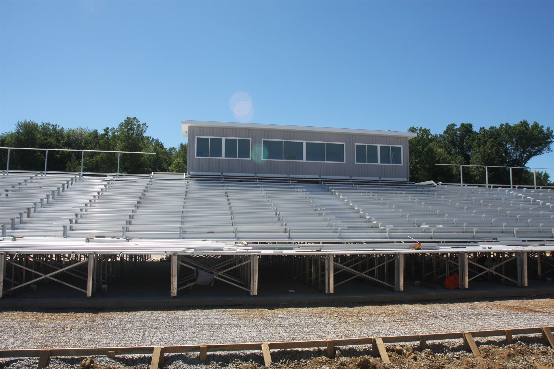 Press box from track level