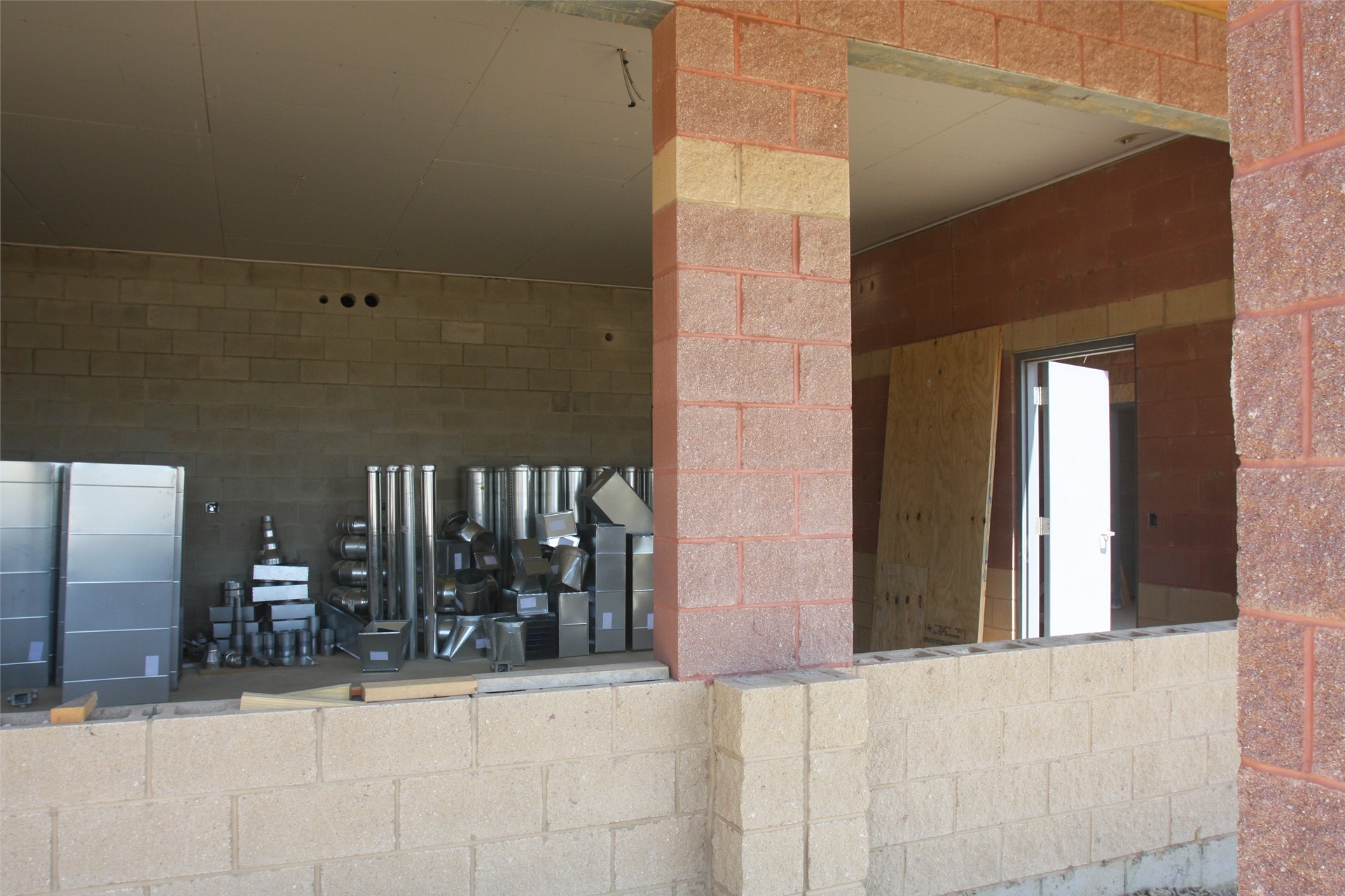 The east window of the concession stand