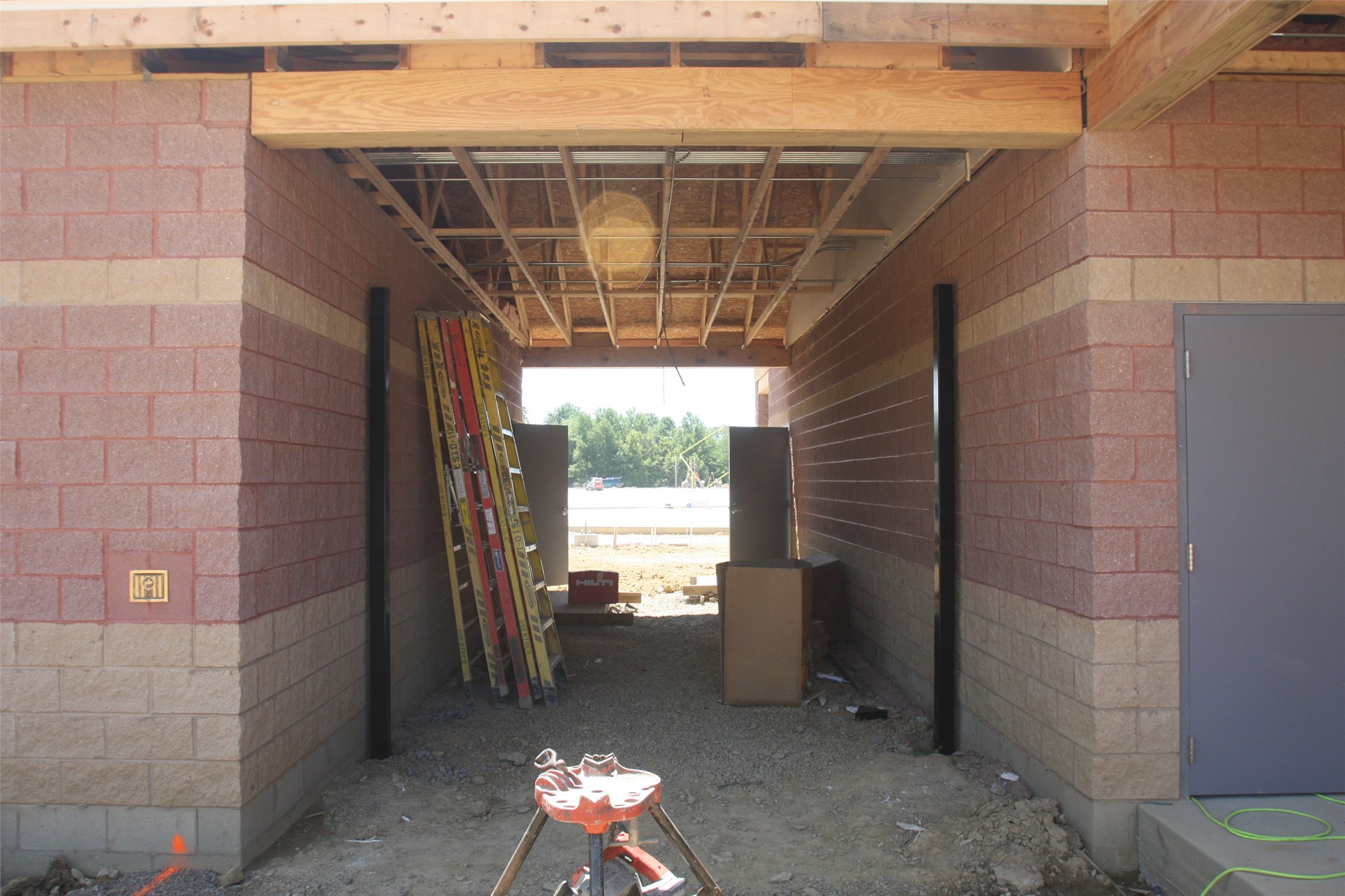 The east tunnel leading into the stadium from the parking lot