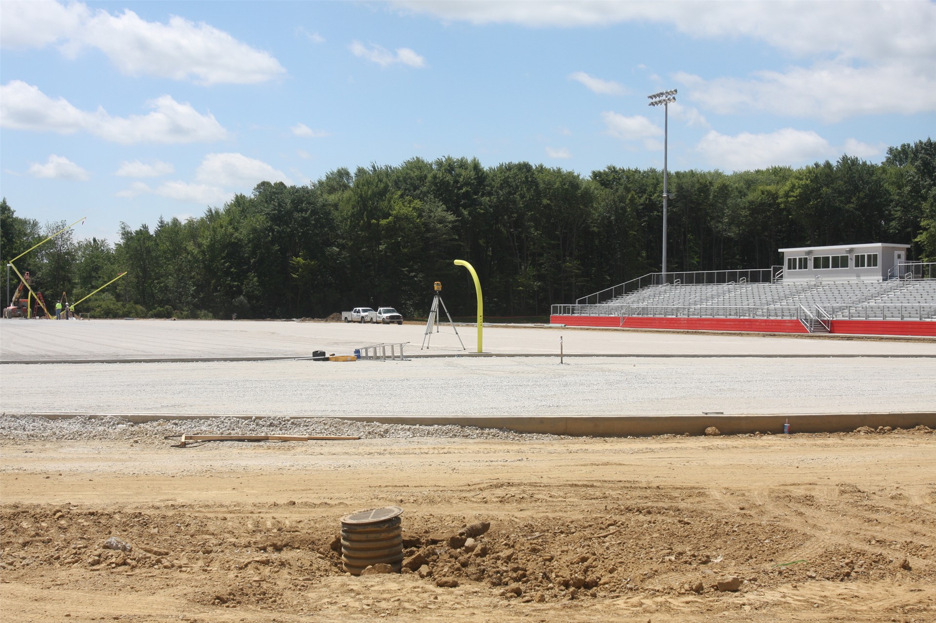 View of the field from the northeast corner of track