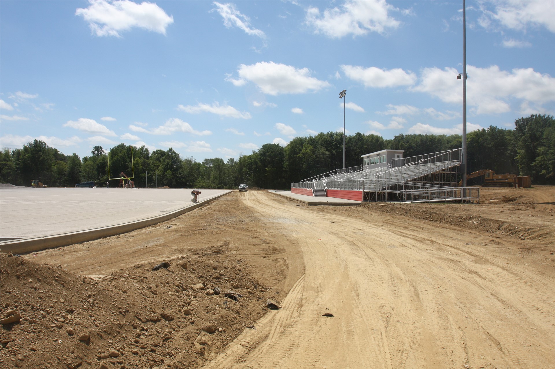 The field, track, and home stands