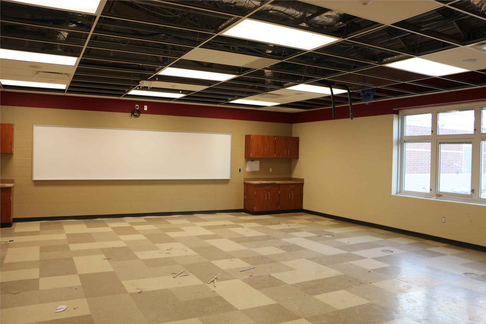 Typical Computer Instruction Classroom - Teaching/Front Wall