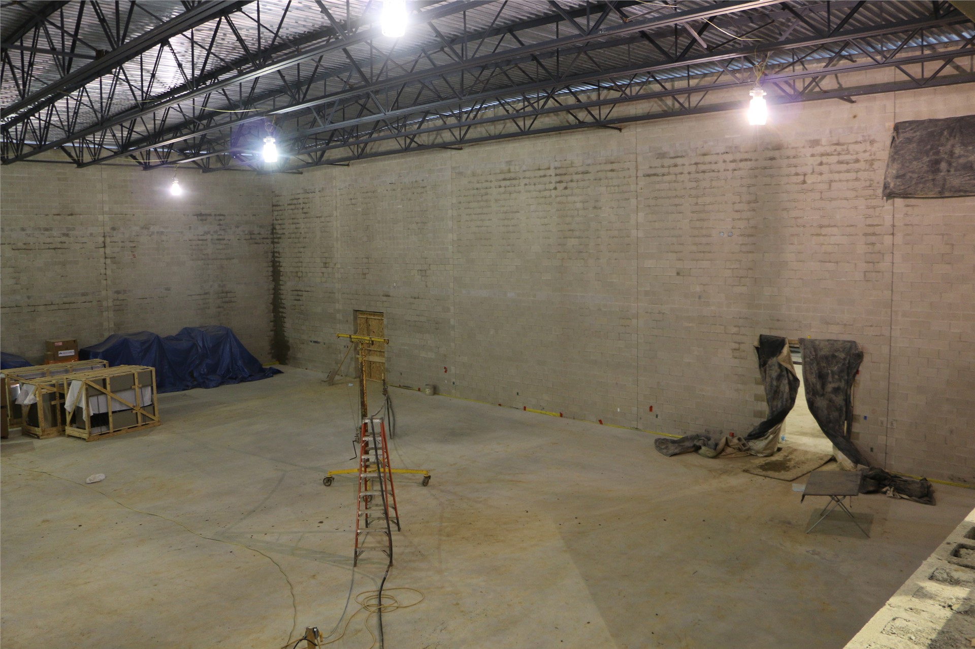 The southeast wall of the Gymnasium as seen from the press box