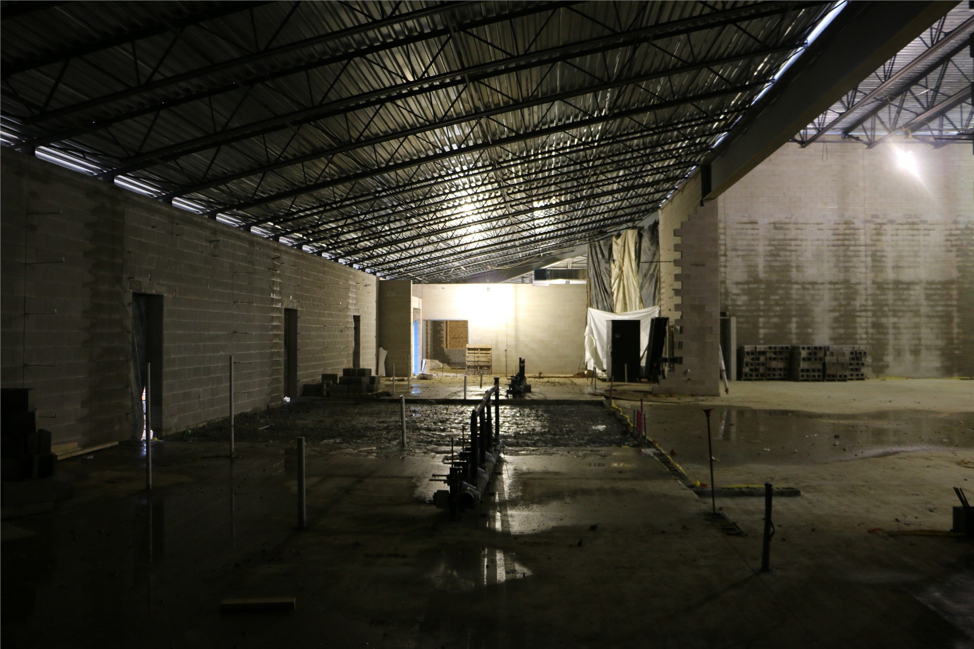 The locker rooms behind the Panther Den