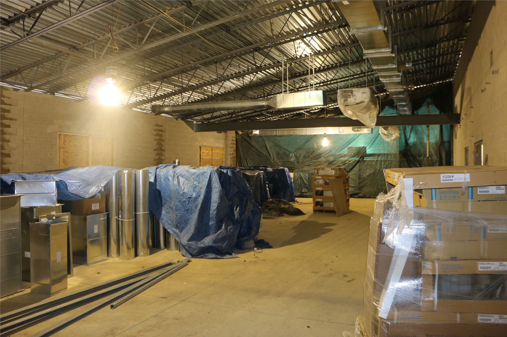 The multi-purpose room, athletic training room, and athletic health care classroom will fill this sp